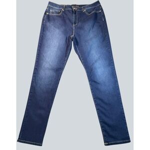 Michael Kors Selma Skinny Jeans Size 14 Dark Wash Stretch Denim Mid Rise